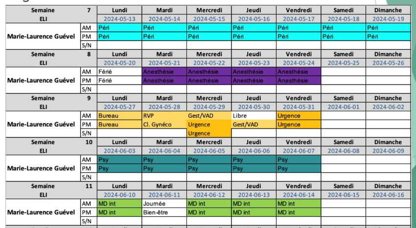 EXEMPLE DE GRILLE HORAIRE GRILLE HORAIRE